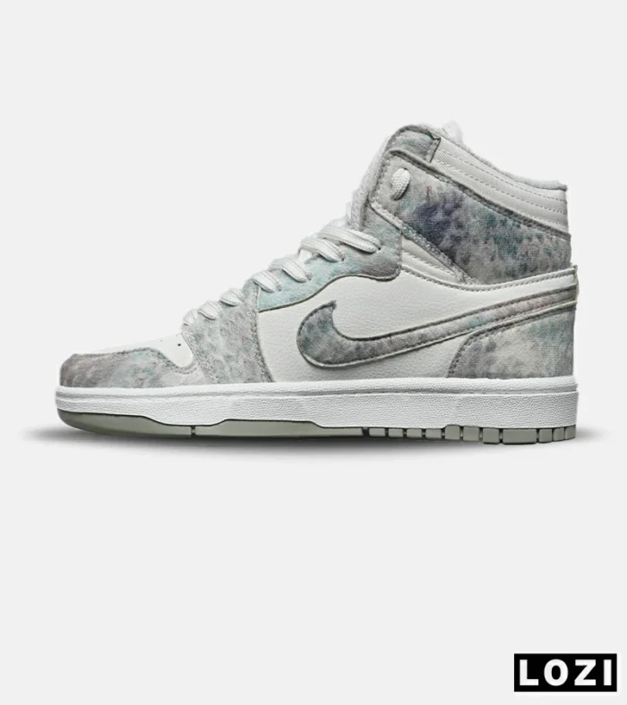کفش کتانی مردانه و زنانه ساقدار طوسی سفید آبی NIKE dunk low steam puppet مدل 8362 - Image 4