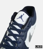 کفش کتانی مردانه و زنانه سفید سرمه ای طوسی 1 NIKE AIR JORDAN مدل 8466 - Image 5