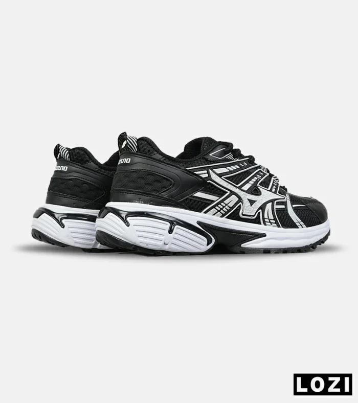 کفش کتانی مردانه و زنانه مشکی سفید MIZUNO مدل 8598 - Image 4