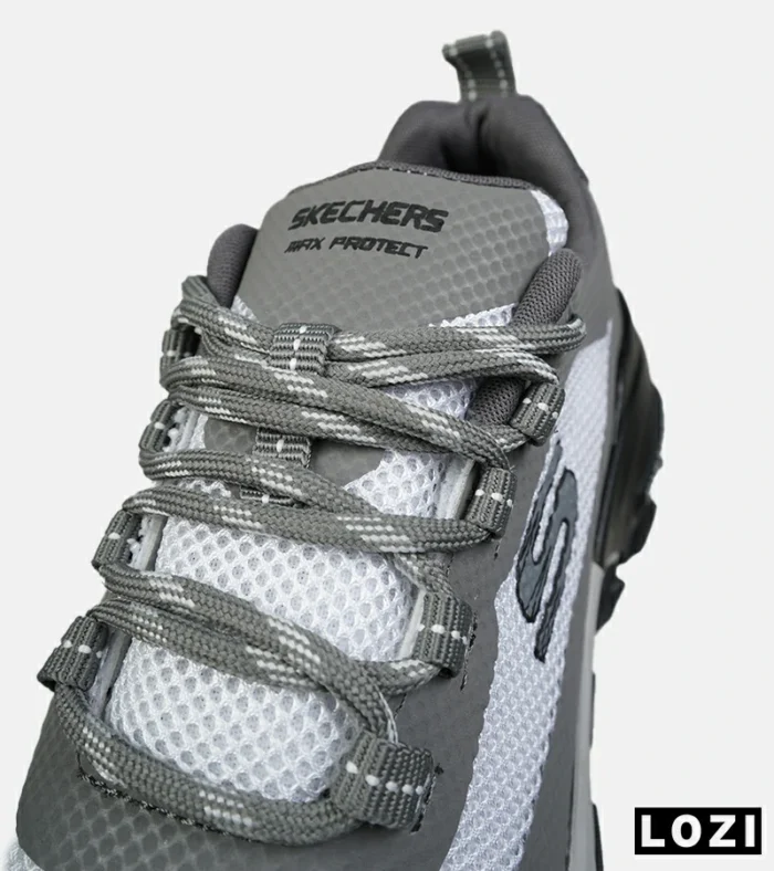 کفش کتانی طبی ورزشی طوسی سفید SKECHERS max protect مدل 8560 - Image 5