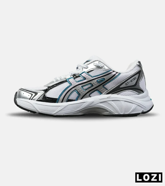 کفش کتانی مردانه و زنانه سفید بنفش ASICS GT-2130 مدل 8499 - Image 2