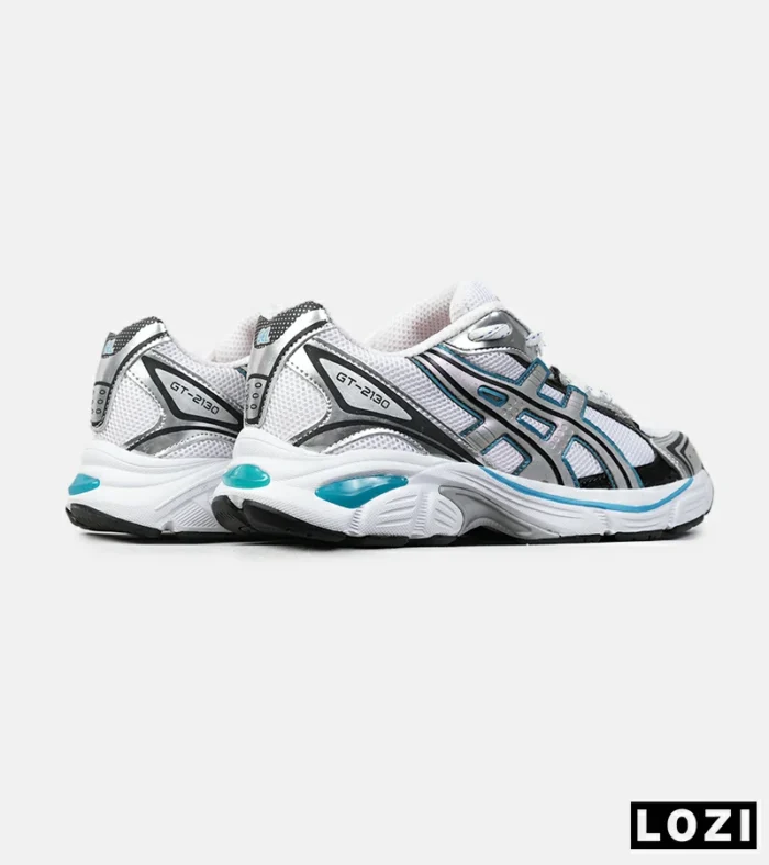 کفش کتانی مردانه و زنانه سفید بنفش ASICS GT-2130 مدل 8499 - Image 3