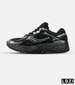 کفش کتانی مردانه و زنانه مشکی Saucony pro grid omni 9 مدل 8630 - Image 2