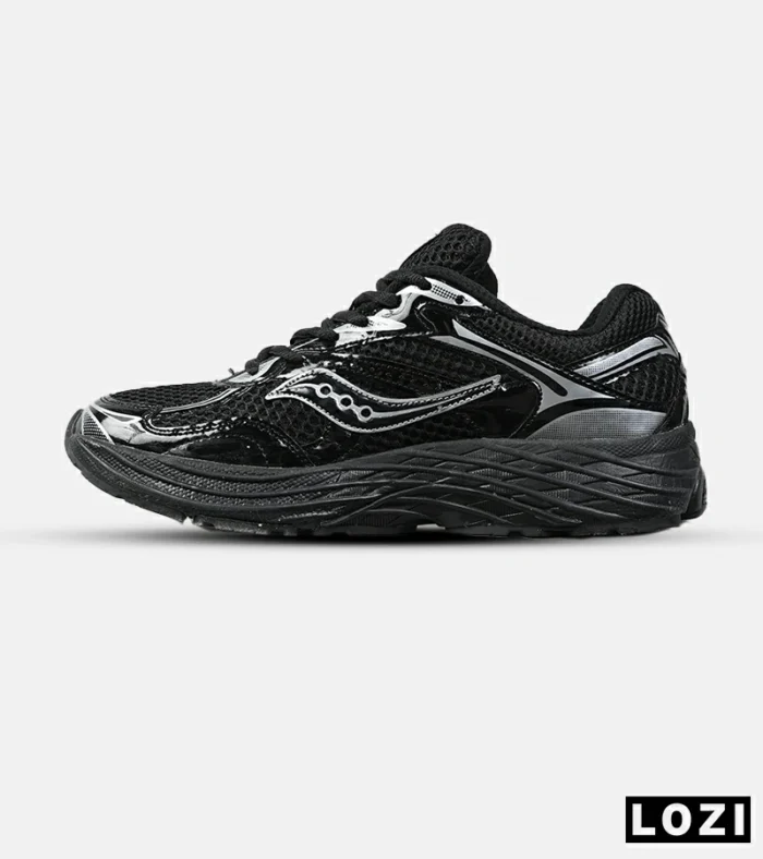 کفش کتانی مردانه و زنانه مشکی Saucony pro grid omni 9 مدل 8630 - Image 2