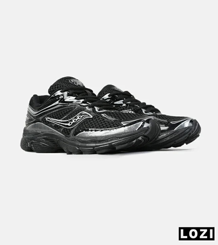 کفش کتانی مردانه و زنانه مشکی Saucony pro grid omni 9 مدل 8630 - Image 4