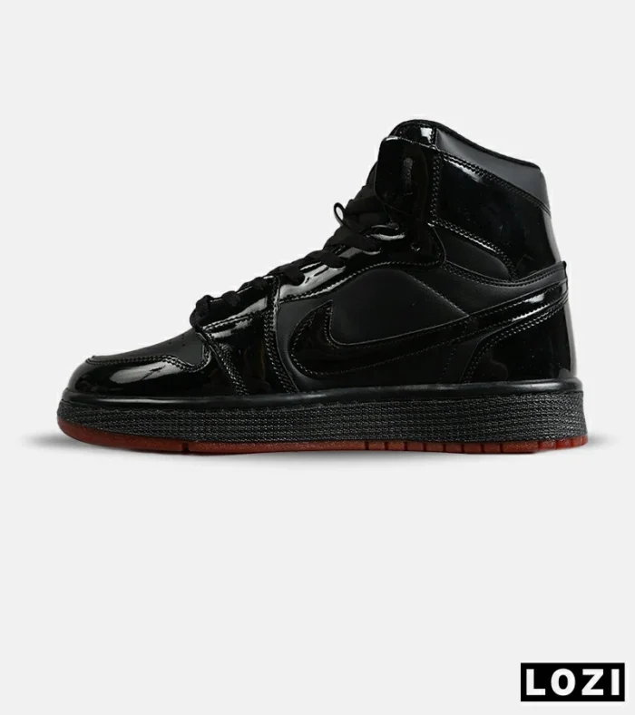 کفش کتانی بزرگ پا ساقدار مشکی NIKE AIR Jordan 1 مدل 8649 - Image 3