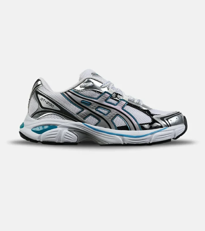 کفش کتانی مردانه و زنانه سفید بنفش ASICS GT-2130 مدل 8499 - Image 1