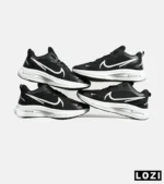 کفش کتانی بزرگ پا مشکی سفید NIKE zoom x مدل 8609 - Image 2