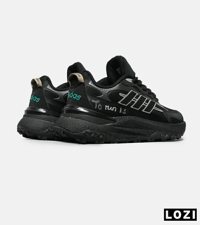 کفش کتانی مردانه و زنانه مشکی طوسی Adidas More Than Speed مدل 8347 - Image 5