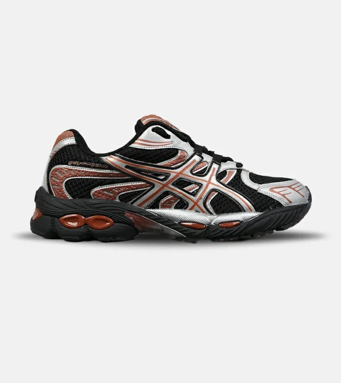 کفش کتانی مردانه و زنانه مشکی نارنجی ASICS Gel-Phoenix مدل 8539 - Image 1