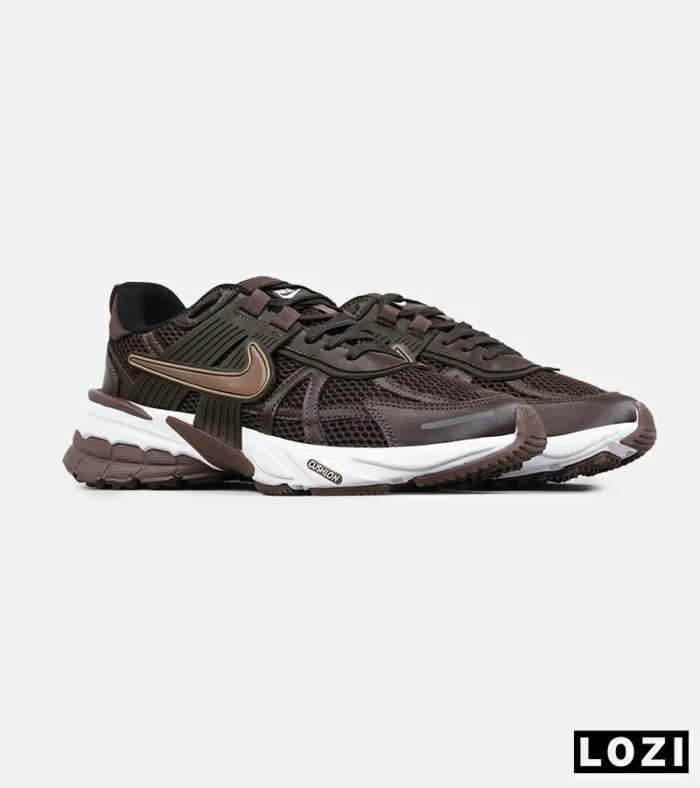 کفش کتانی مردانه و زنانه قهوه ای Nike Cushlon V2K مدل 8032 - Image 3