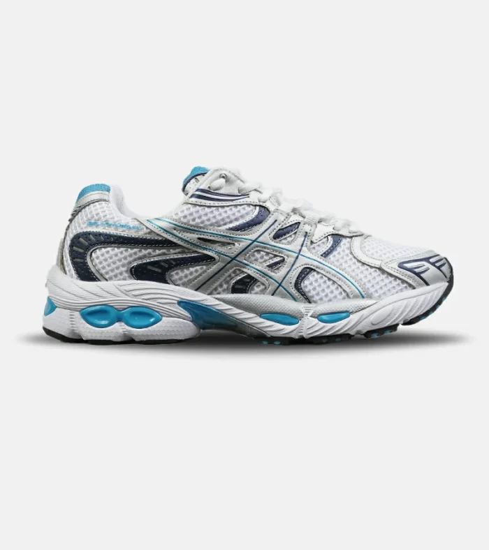 کفش کتانی مردانه و زنانه سفید آبی ASICS Gel-Phoenix مدل 8878 - Image 1