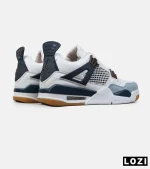کتانی ساقدار بزرگ پا سفید آبی Nike air jordan 4 مدل 8450 - Image 3