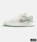 کفش کتانی مردانه و زنانه کرم سبز NIKE jordan 1 مدل 8789 - Image 5