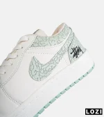 کفش کتانی مردانه و زنانه کرم سبز NIKE jordan 1 مدل 8789 - Image 4