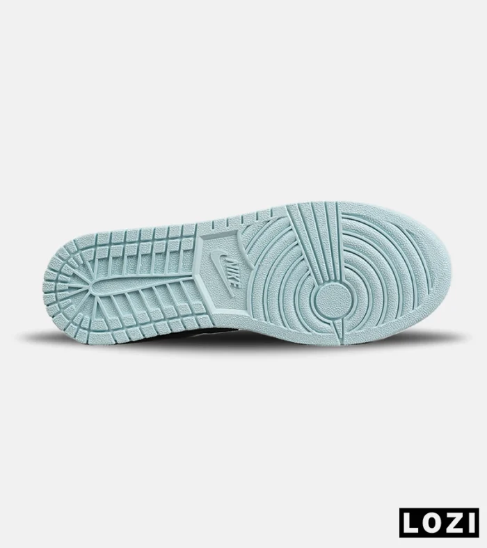کفش کتانی مردانه و زنانه سفید طوسی آبی NIKE jordan 1 مدل 8783 - Image 7