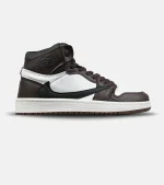 کفش کتانی ساقدار مردانه و زنانه قهوه ای سفید مشکی NIKE travis scott مدل 8796
