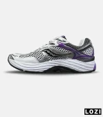 کفش کتانی مردانه و زنانه طوسی بنفش Saucony pro grid omni 8 مدل 8899 - Image 2