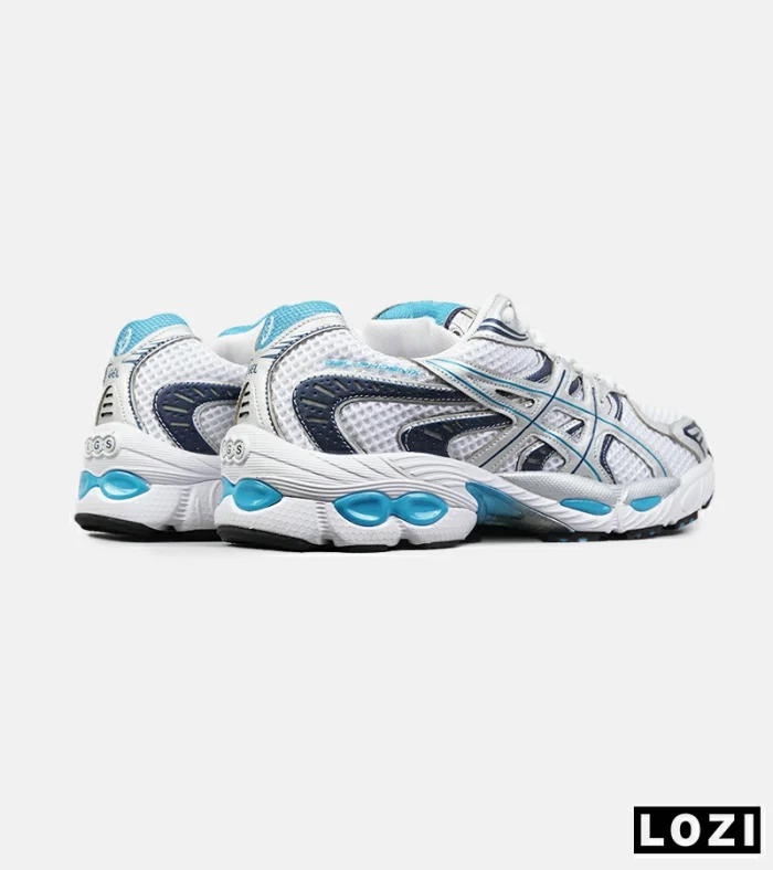کفش کتانی مردانه و زنانه سفید آبی ASICS Gel-Phoenix مدل 8878 - Image 3