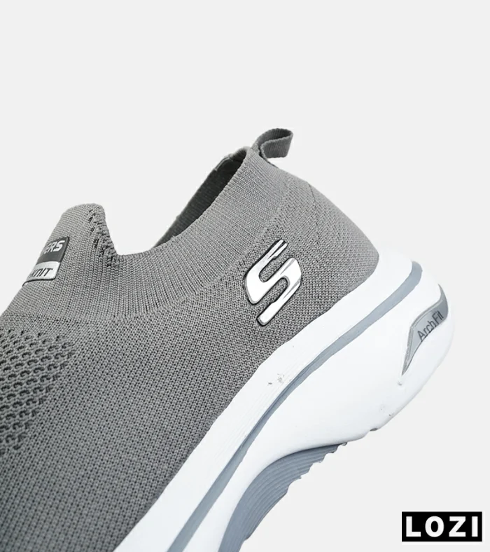 کفش کتانی طبی ورزشی خاکستری SKECHERS Archfit مدل 8808 - Image 6