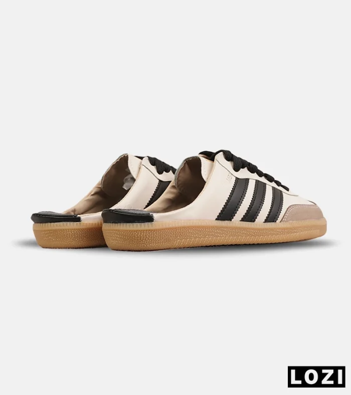 کفش آدیداس سامبا اسلاید کرم مشکی | مدل 9175 | کتانی Adidas Samba مردانه و زنانه - Image 5