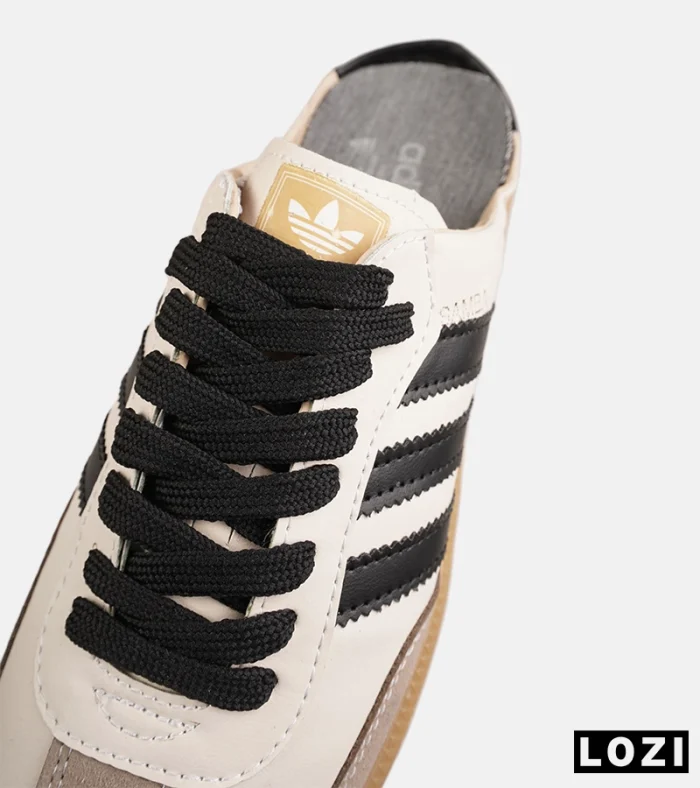 کفش آدیداس سامبا اسلاید کرم مشکی | مدل 9175 | کتانی Adidas Samba مردانه و زنانه - Image 6