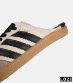کفش آدیداس سامبا اسلاید کرم مشکی | مدل 9175 | کتانی Adidas Samba مردانه و زنانه - Image 4
