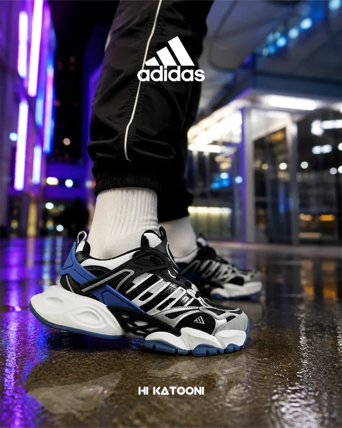 کفش کتانی مردانه و زنانه سفید مشکی آبی ADIDAS performance x9000l4 مدل 7355 - Image 2