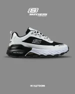 کفش کتانی طبی ورزشی سفید مشکی SKECHERS max protect مدل 8554
