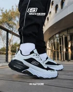 کفش کتانی طبی ورزشی سفید مشکی SKECHERS max protect مدل 8554 - Image 2