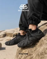 کتانی بالنسیاگا مشکی طوسی مردانه | مدل 9196 | کفش اسپرت و کژوال - Image 2