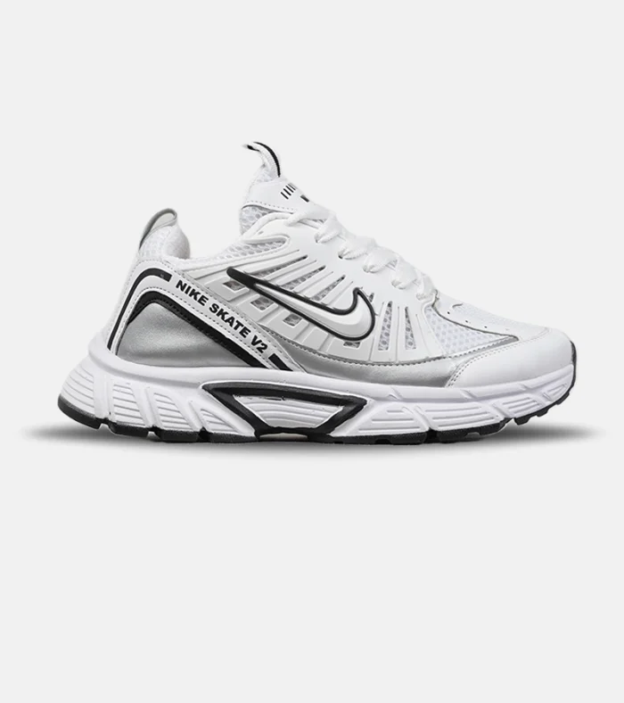 9486 کتانی سفید طوسی نایک Skate V2 مدل 9486 | استایل اسپرت و کژوال زنانه و مردانه - Image 1