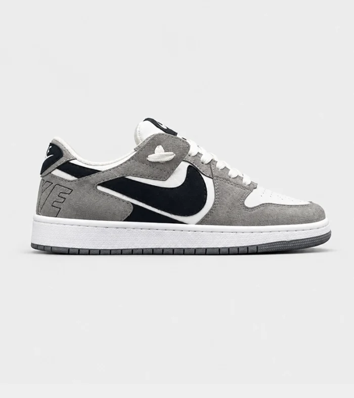 کتانی نایک Air Jordan 1 سفید طوسی مشکی مدل 9697 | استایل خیابانی - Image 1